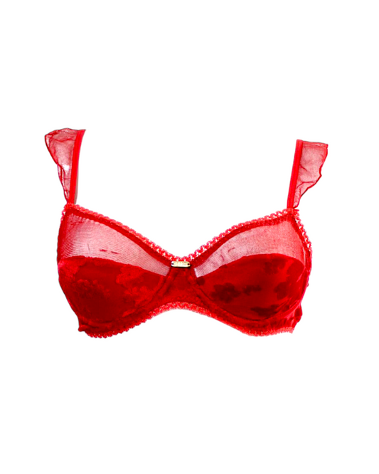 Bra Velvet Red